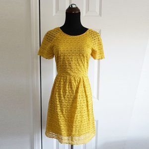 Free People Yellow Lace Dress